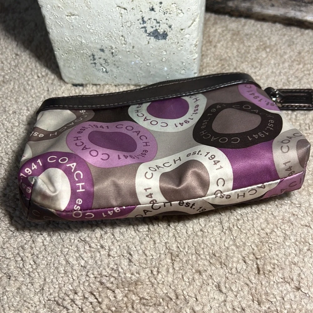 Coach Zip Wristlet Wallet Satin - Picture 5 of 5